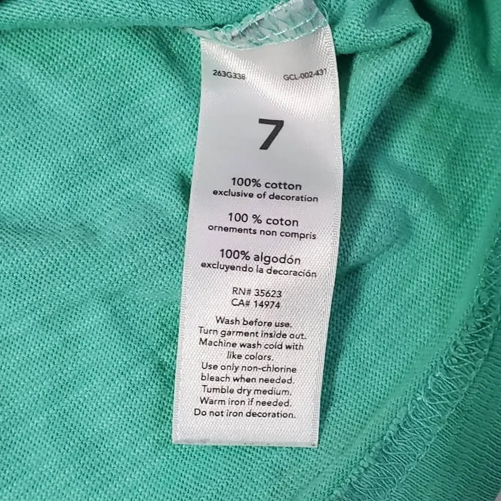 Carters Boys Size 7 Brother Aqua Blue SS Shirt